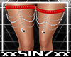 X AMY THIGH CHAINS RED X