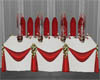 Red & White Head Table