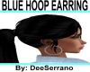 BLUE HOOP EARRING
