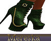 Green Leather Ankle Boot