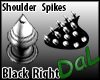 Shldr Pad Spiked Blk Rt
