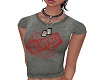 Wanted Crop T Shirt Grey