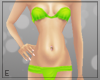 E| PVC Bikini Green