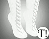 T! Knit White Socks