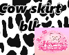 Cow Skirt Blk