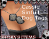 Cassie Sinfull Dog Tags