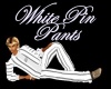 white pin knit pants