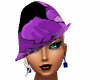purple pansies hat