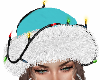 Blue Xmas Hat W/Lights