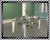 Teal White Dinning Table