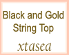 Black n Gold String Top