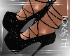 IO-Black Glitter Heels