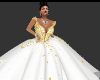 QUEEN GOWN GLD./WHITE