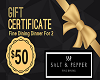 S&P Gift Certificate