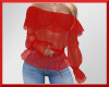 chi red lace top