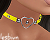 Heart Choker Yellow