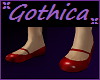 lilGoth Shoes Shiny Red