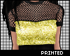 포 Mesh Crop Gold