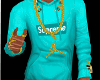Supreme blue hoodie