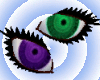 Green Purple eyes