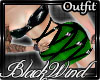 BW- Green Strapped Dress