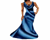 Blue Satin Drape Gown