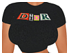 Dlor. Blk Cropped Top.