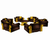 {MRJ}brown gold sofa set