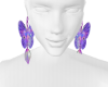 Purple butterfly earring