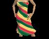 RED,GREEN N YELLOW DRESS