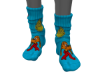 McDs Blue Grinch Socks