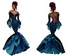 Teal PVC Trumpet Gown