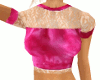Pink and Lace Crop Top