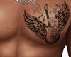 Chest Tattoo GuitarWings