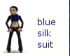 silk blue suit