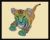 Rainbow leopard cub