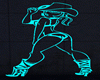 CowGirl Neon Silhouette
