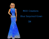 Blue Sequined Gown SM
