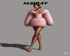 fur corset dre pink dres
