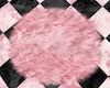 Pink fur rug