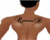 Queen D Back Tattoo