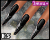 Black Glitter Nails