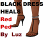 Black Dress Heals Redped