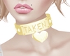 Gold Heart Tag Collar