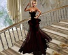 Black/Burgendy Gown