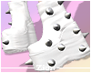 Spike Boots White Silver