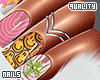 q. Smiley Chrome Nails S
