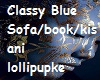 ClassBlue Sofa/Book/Kiss