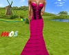 Long Pink Gothic Dress