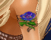 blu tribal rose arm tatt